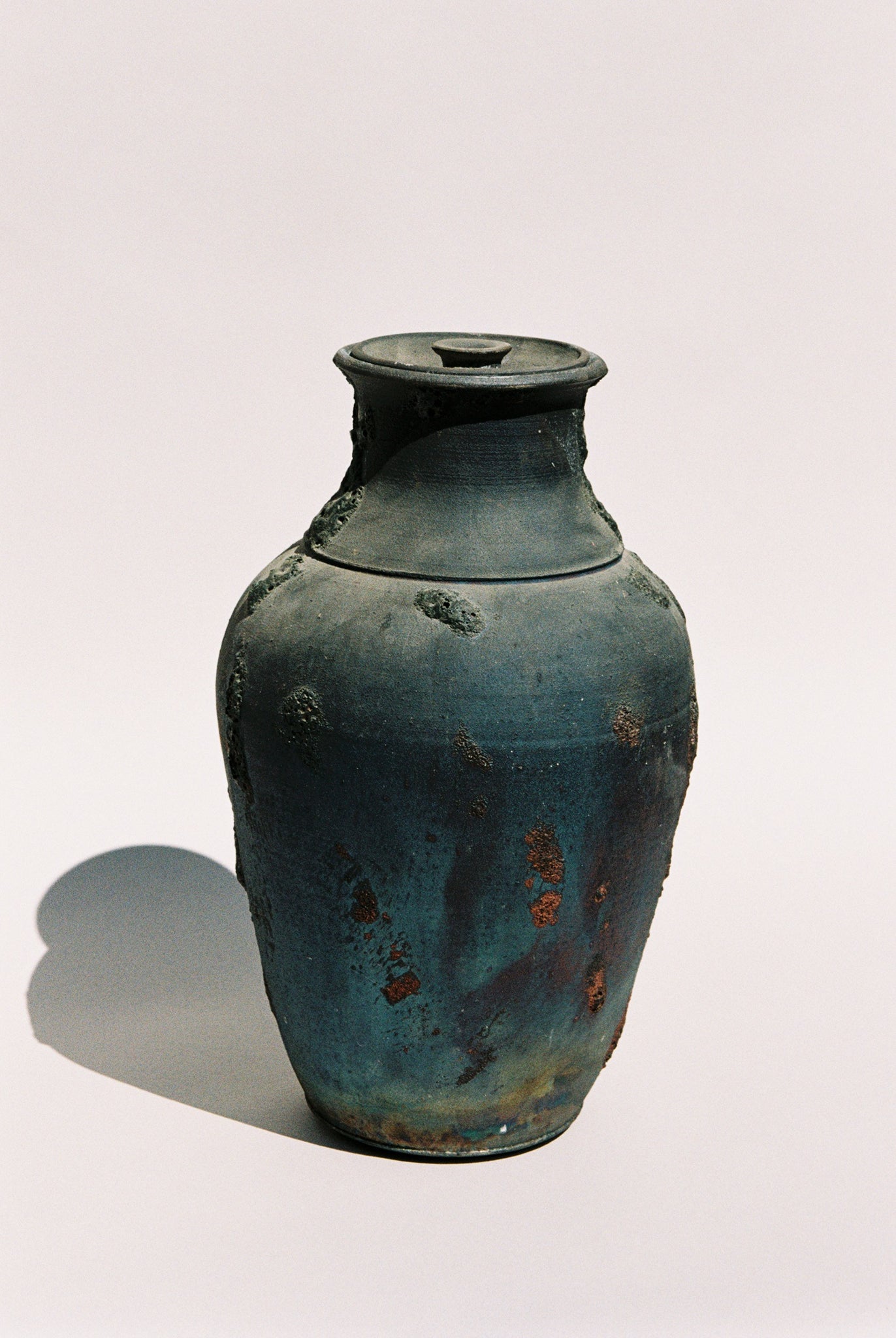 Raku Lidded Vessel